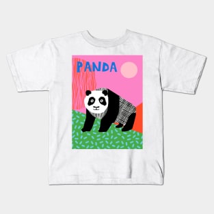 P is for Panda Kids T-Shirt